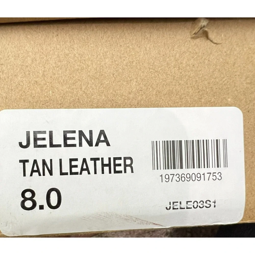 Steve Madden Jelena‎ Tan Leather Heels Size 8 Ankle Strap Stiletto